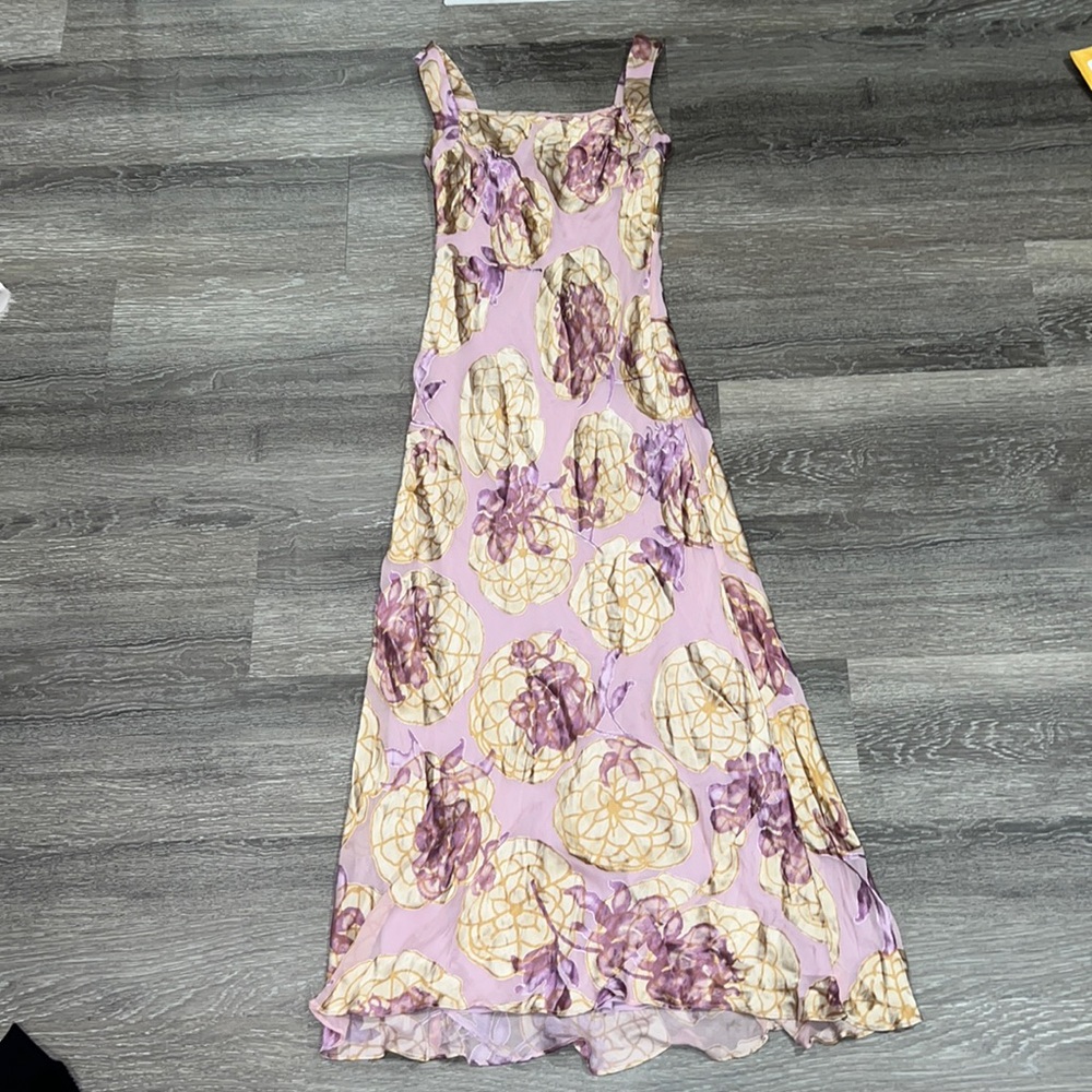 Andrea Polizzi for Rex Lester Velvet Purple Floral Elegant Long Maxi Dress 4